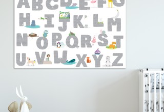 Large canvas print of the entire alphabet