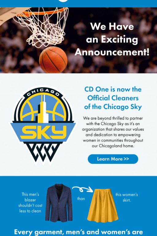 Chicago Sky and CD One Price Cleaners Announce Partnership