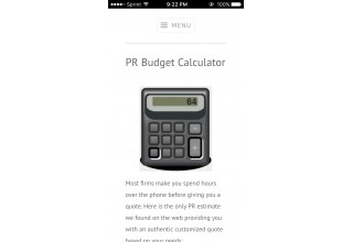 PR Budget Calculator