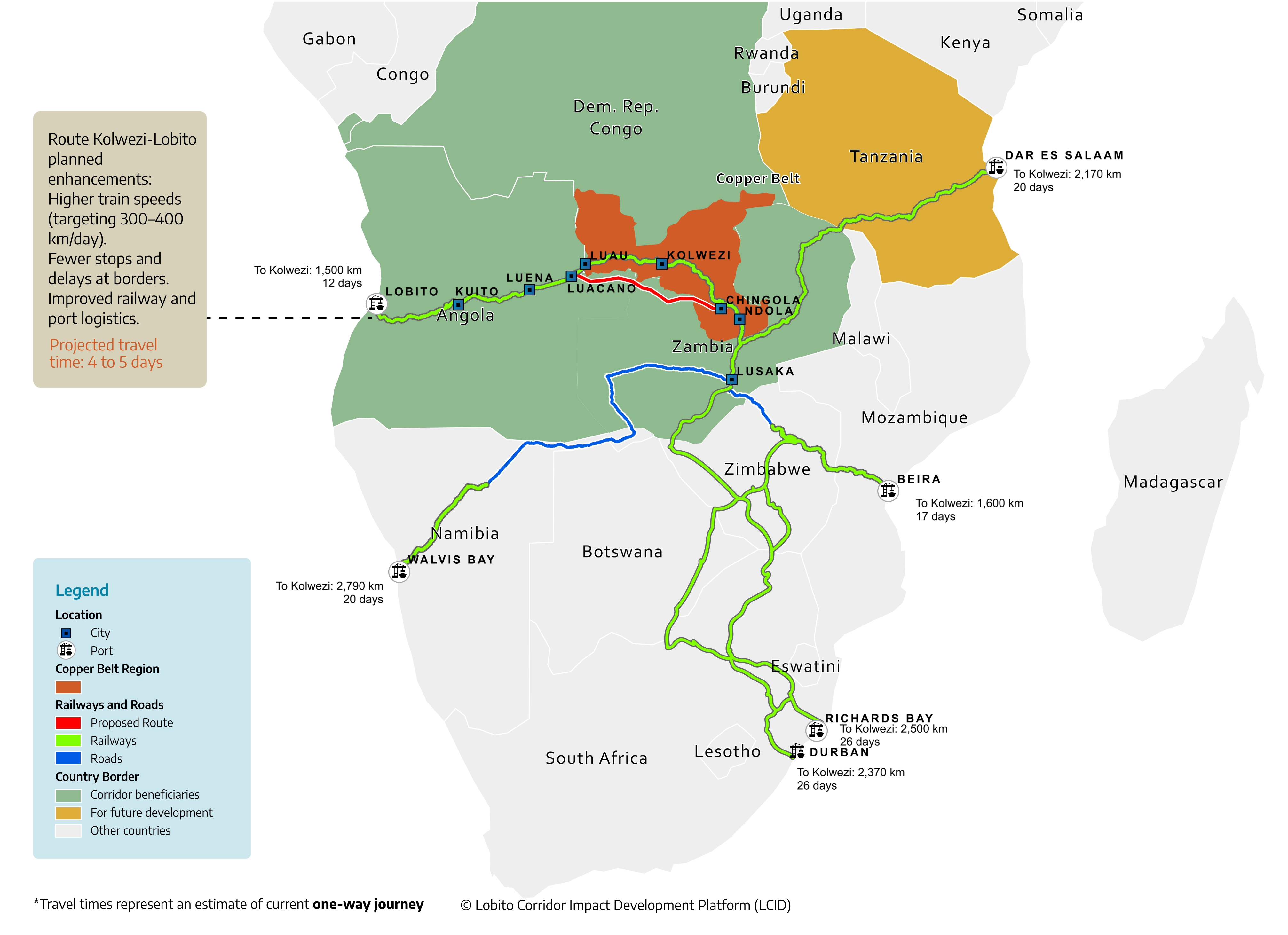 Lobito Corridor Map