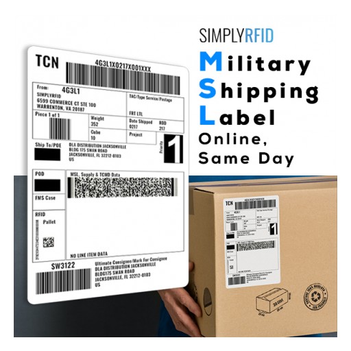 SimplyRFID Releases Its New Online Military Shipping Label (MSL), Unit Pack Ordering Tool