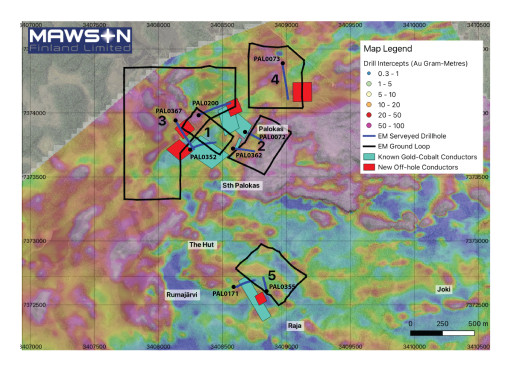 Mawson Finland Limited Presents Downhole EM (DHEM) Geophysics: Multiple Deep Conductors Newly Identified at Rajapalot