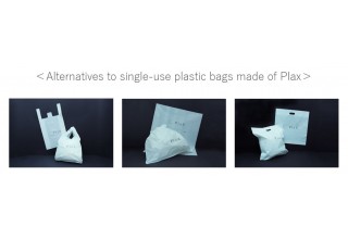 Alternatives to single-use plastic bags made of Plax