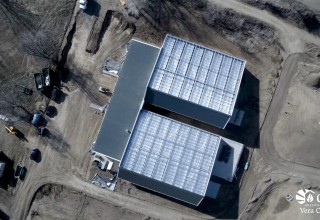 Aerial Footage of a Custom-Sealed Cannabis Greenhouse with Head House Attachment