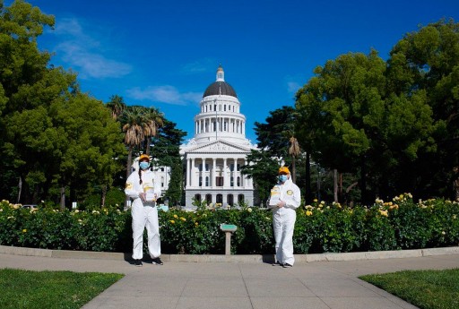 Scientology Volunteer Ministers in the California State Capital Promote Prevention to Help Flatten the Coronavirus Curve