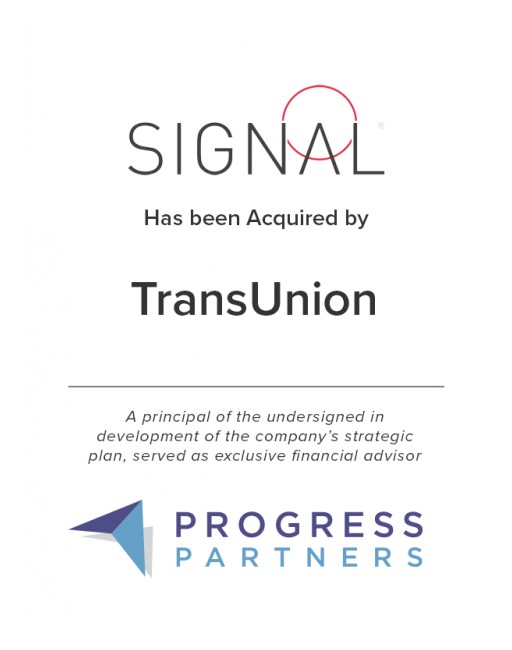 Progress Partners Advises Signal on Its Sale to TransUnion
