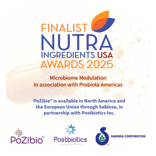 PoZibio(R) Named Finalist for 'Ingredient of the Year: Microbiome Modulation' at NutraIngredients-USA Awards