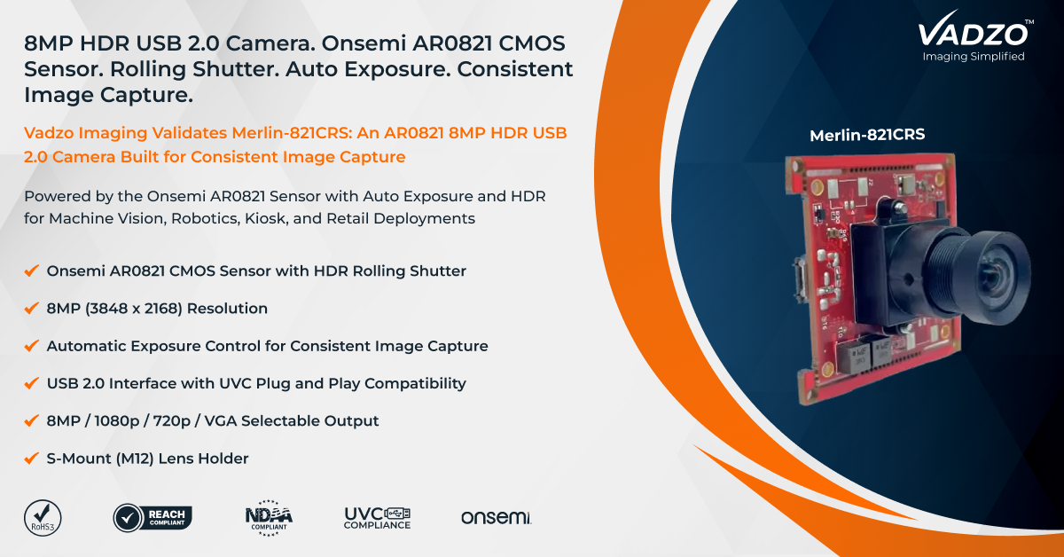 Vadzo Imaging Validates Dynamic ROI Auto Exposure capability on