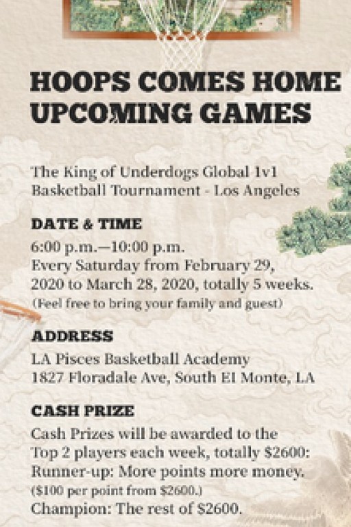 The King of Underdogs Hosts 'Hoops Comes Home' Basketball Tournament in L.A.