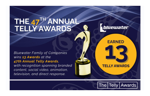 Bluewater Family of Companies Earns 13 Telly Awards Across Content, Commercial, and Craft Categories