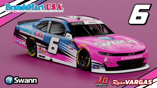 Swann and BRANDSMART USA Team Up to Sponsor NASCAR Xfinity Series Driver Ryan Vargas for Oct. 16 at the Andy's Frozen Custard 335 at Texas Motor Speedway