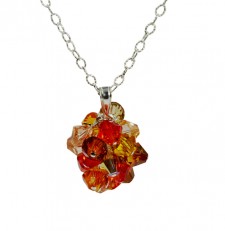 FIRE OPAL CRYSTAL NECKLACE