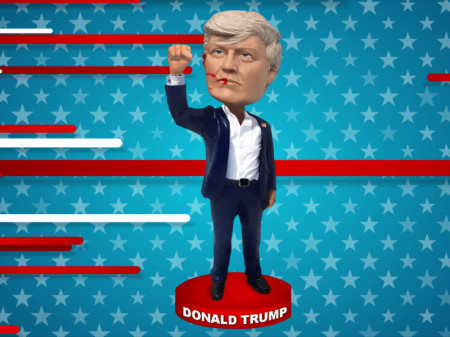 Trump “Keep Fighting” Bobblehead Limited Edition Patriotic Collectible