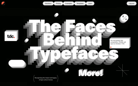 The Faces Behind Typefaces, Readymag