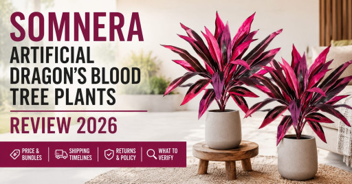 Somnera Dragon's Blood Tree Plants Reviews 2026: The Faux Greenery Upgrade Empty Spaces Have Been Missing