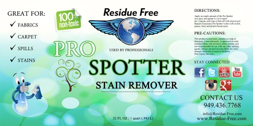 Residue Free Launches 100% Non-Toxic Stain Remover