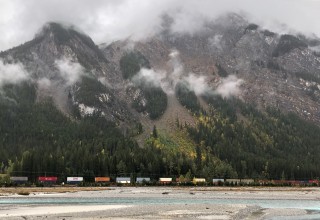 Freight Train Crossing British Columbia, Canada - Photo Copyright 2019 Freightera Logistics Inc.