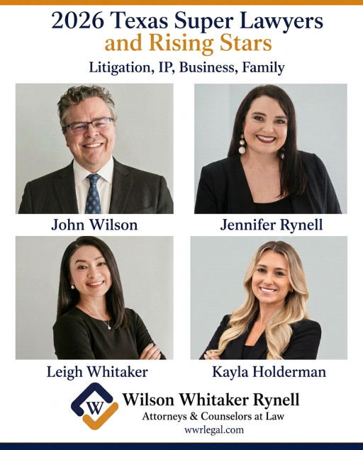 Four Wilson Whitaker Rynell Attorneys Named to 2026 Texas Super Lawyers and Rising Stars Lists