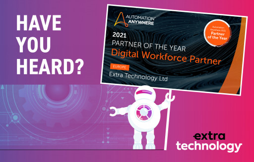 Extra Technology Named 2021 Digital Workforce Partner (Europe) of the Year by Automation Anywhere