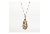 Yellow Gold and Diamond Pendant Necklace