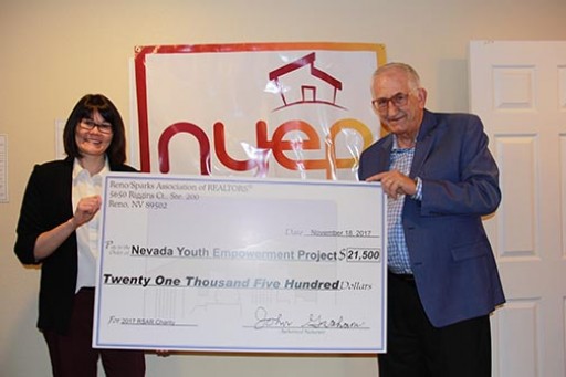 Nevada Youth Empowerment Project Receives Donation From Reno/Sparks Association of Realtors