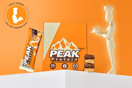 Peak Protein Chocolate Peanut Butter Crunch sofi Award Banner