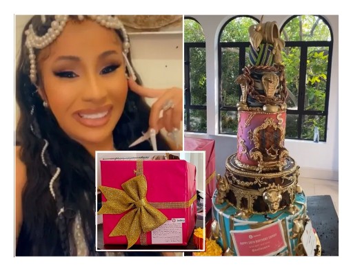 Cardi B Shows Off Bellesa Sex Toys, Vibrators & Extravagant Five-Tier WAP Birthday Cake to Her 80M Followers