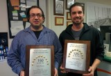 Brooklyn Minuteman Press franchise owner Wayne Herman (left) with Designer/CSR Sean Sacca (right)