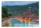 View of Glenwood Hot Springs in early evening