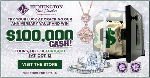 Win Up to $100,000 or a Trip for Two to Vegas at Huntington Fine Jewelers This Month