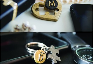 Romeo and Juliet personalized key chain set