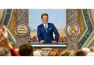 Leading the dedication ceremony, Mr. David Miscavige, Chairman of the Board Religious Technology Center, welcomes all those in attendance at the vibrant celebration on Saturday, December 23.