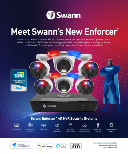 Swann Security Announces New 4K NVR Enforcer™ Kit, Named a 2021 CES Innovation Award Honoree