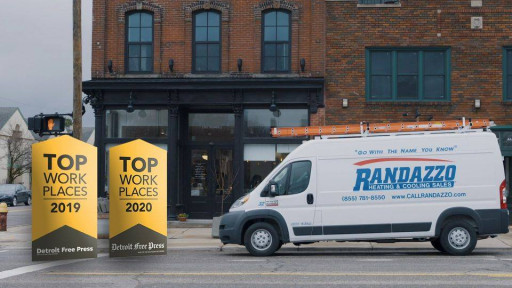 The Detroit Free Press Names Randazzo Heating & Cooling a Winner of the Detroit Top Workplaces 2020 Award for 2nd Year in a Row