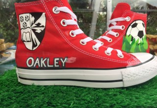 Personalized Red Converse for Oakley