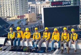 Last year's winning project was for solar at Petco Park 