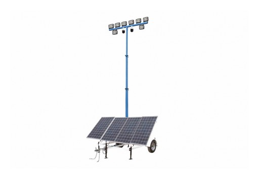 Larson Electronics LLC Releases Mobile 20 Foot 400-Watt Solar Powered LED Light Tower