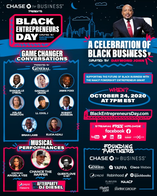 Black Entrepreneurs Day Presented by Chase for Business: A Celebration of Black Business Curated by Daymond John
