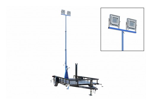 Larson Electronics Releases 30' Explosion-Proof Light Mast With 14' Trailer, 300 Watts, 50' SOOW Cord