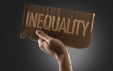 Cardboard Sign Reading Inequality