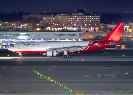 AELF FlightService A330 at JFK in November.