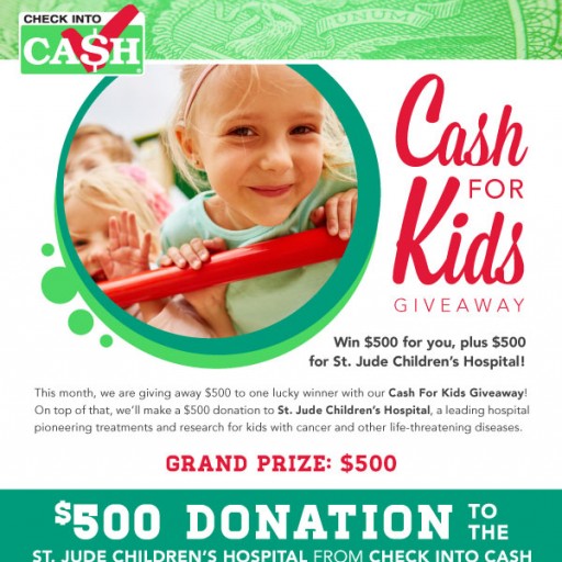 A Win-Win With Check Into Cash: Cash for You and Cash for Kids
