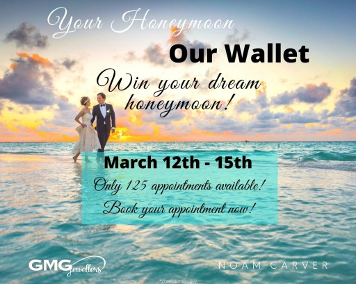 GMG Jewellers Offering a Special Giveaway to 125 Guests at Their 'Your Honeymoon, Our Wallet' Bridal Event