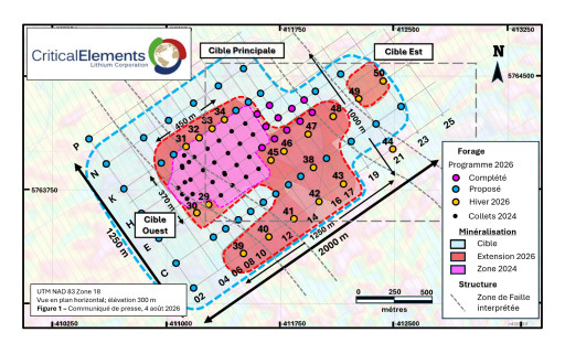 critical elements redémarre son programme de forage estival  de 10 000 mètres à rose ouest