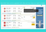 See which fares can be upgraded with miles