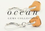 Asymmetrical Brown Sea Glass Earrings