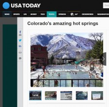 USA Today photo gallery "Colorado's Amazing Hot Springs"