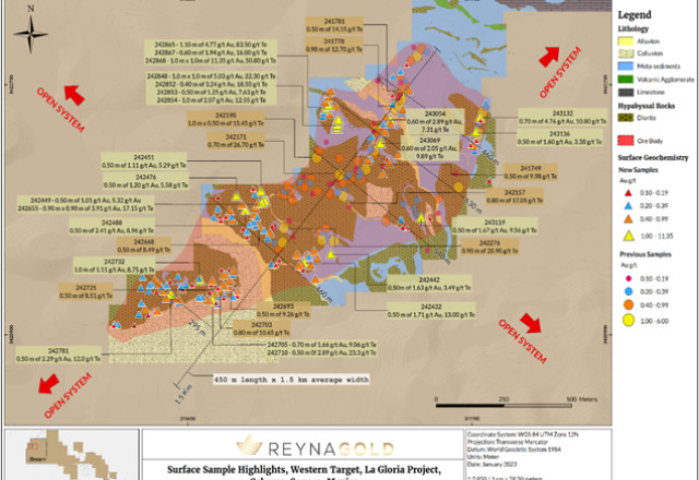 Reyna Gold Corp, Thursday, January 19, 2023, Press release picture
