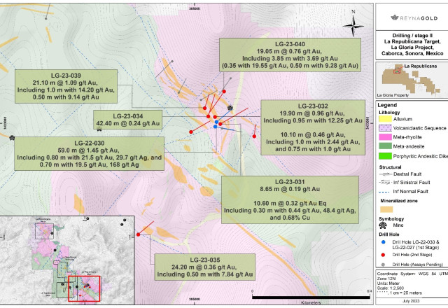Reyna Gold Corp, Thursday, July 27, 2023, Press release picture