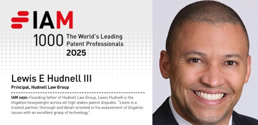 Hudnell Law Group Recognized in IAM Patent 1000 for Third Consecutive Year